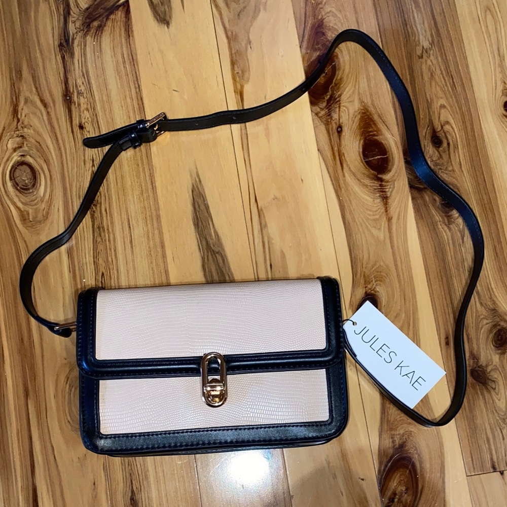 Pink and Black Crossbody Bag